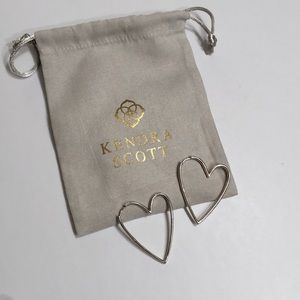 Kendra Scott Ansley Silver Heart Earrings